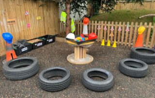 outdoors construction area and environment for exploring at Monkey Puzzle Orpington