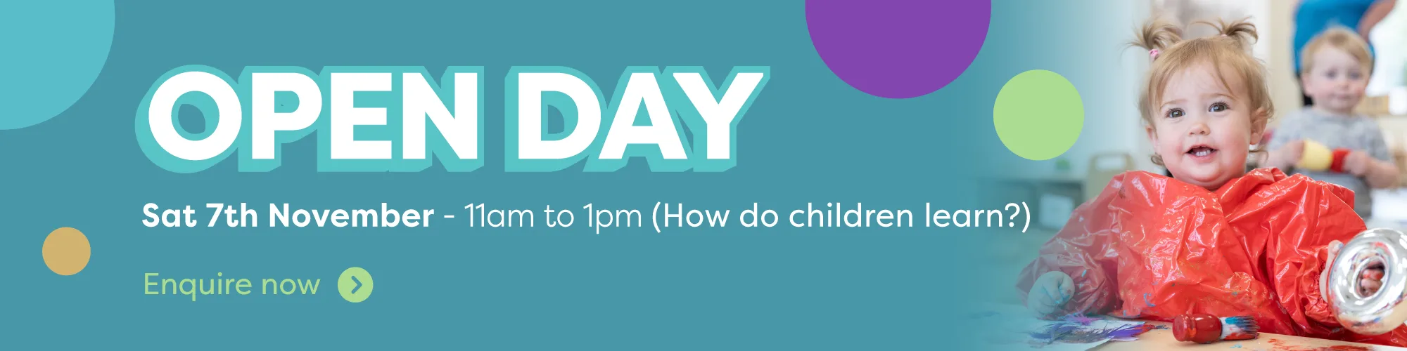 OPEN DAY Saturday 7th November